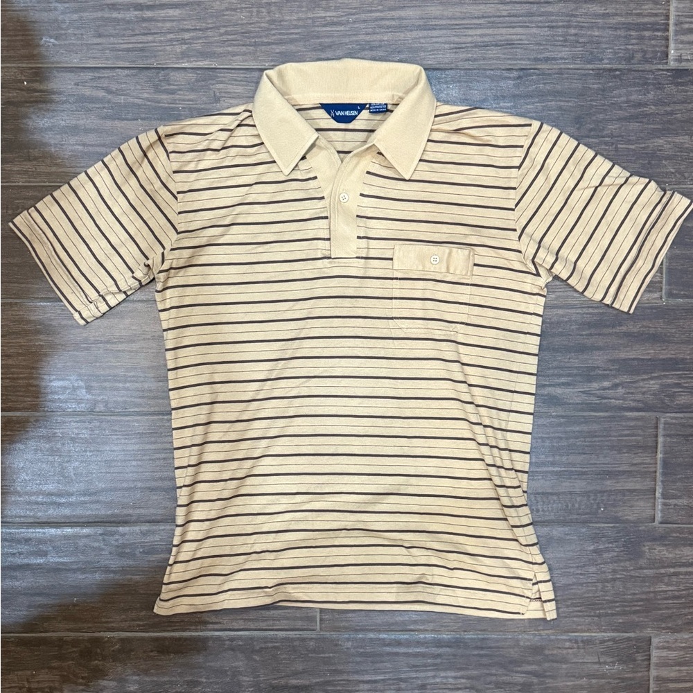 Van Heusen Striped Polo Shirt L